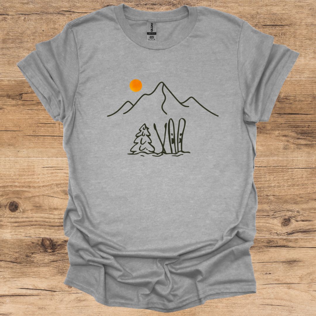 Mountain Ski Silhouette T-Shirt