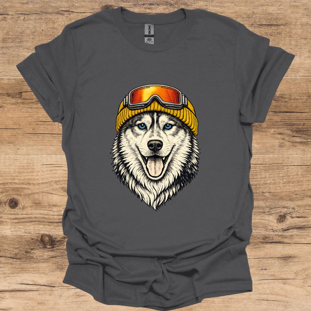 Husky Yellow Beanie T-Shirt