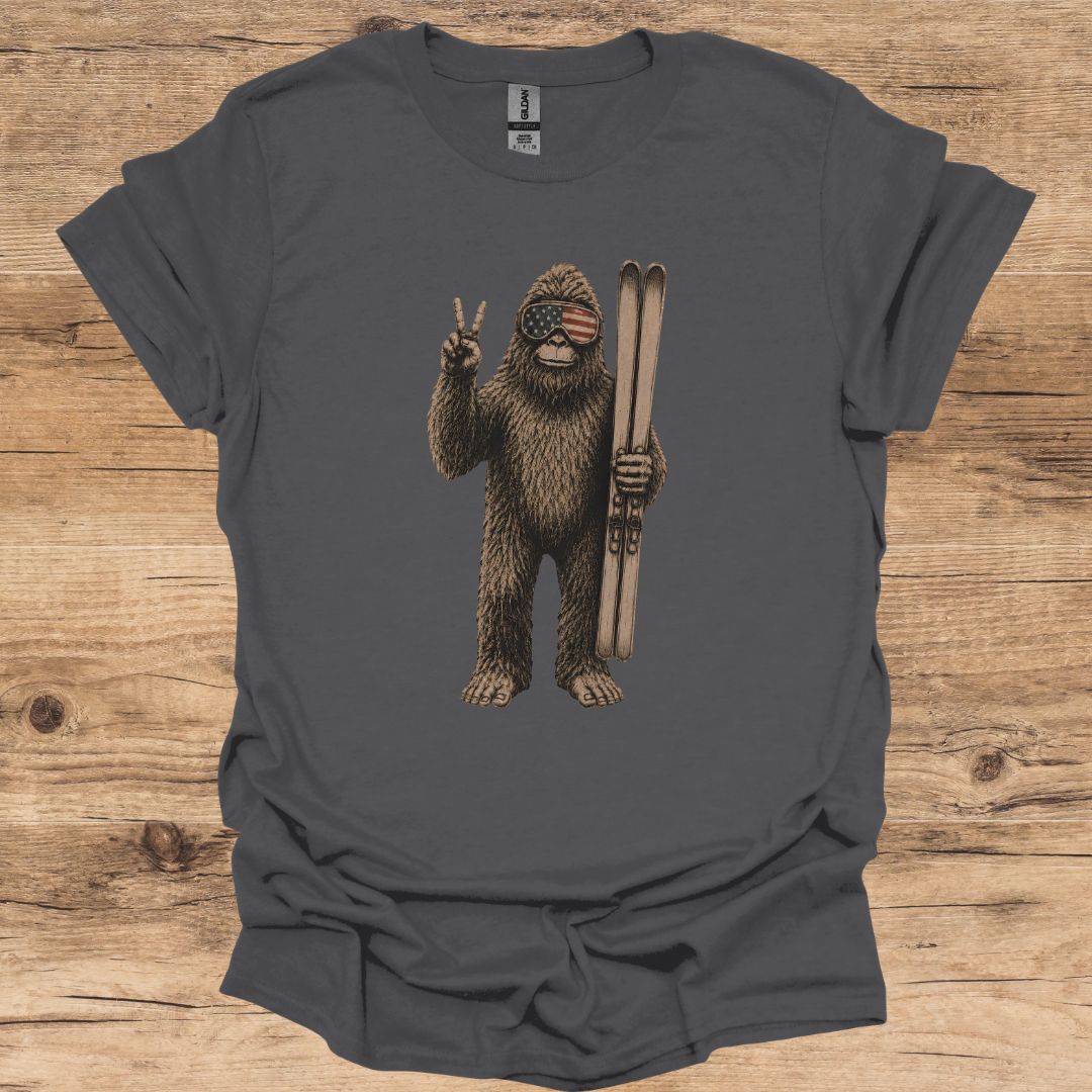 Bigfoot Peace Ski T-Shirt
