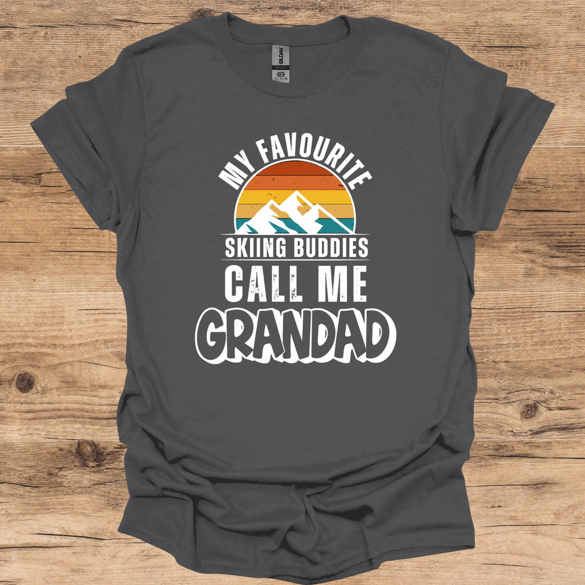 Skiing Buddies Grandad T-Shirt