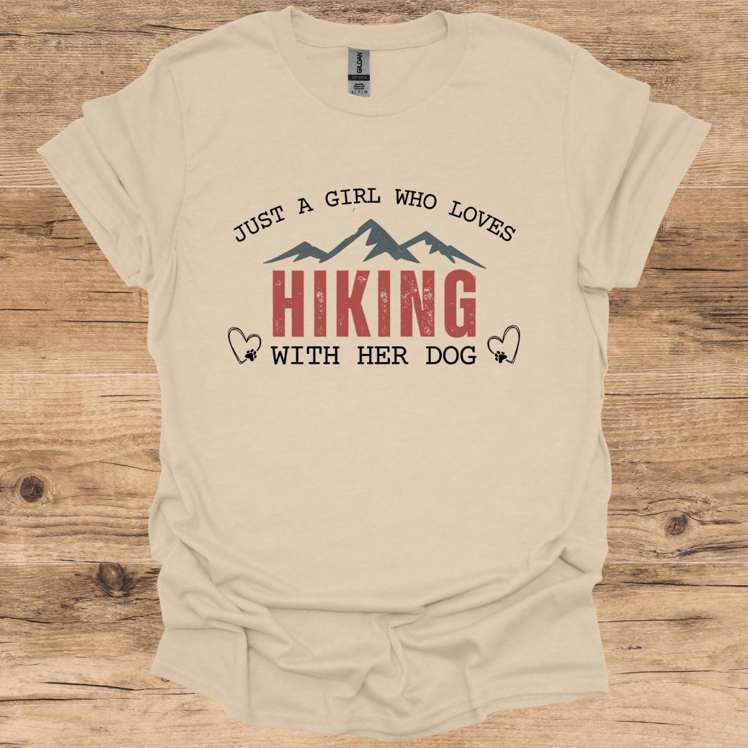 Just a Girl_Loves Hiking Dog T-Shirt