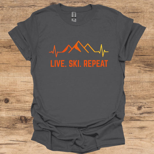 Live, Ski. Repeat. T-Shirt