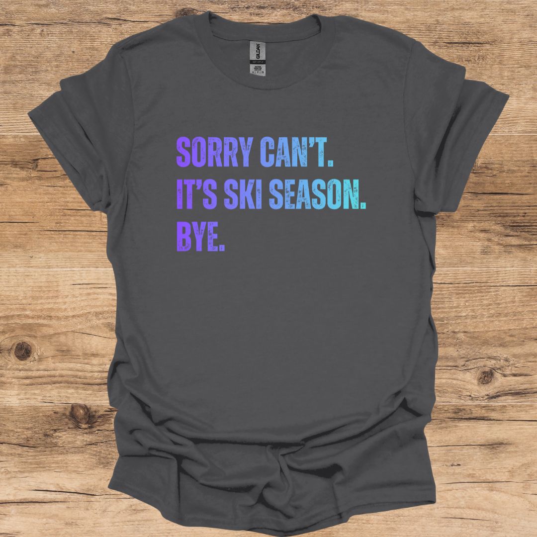 Ski Season Bye_Blue T-Shirt