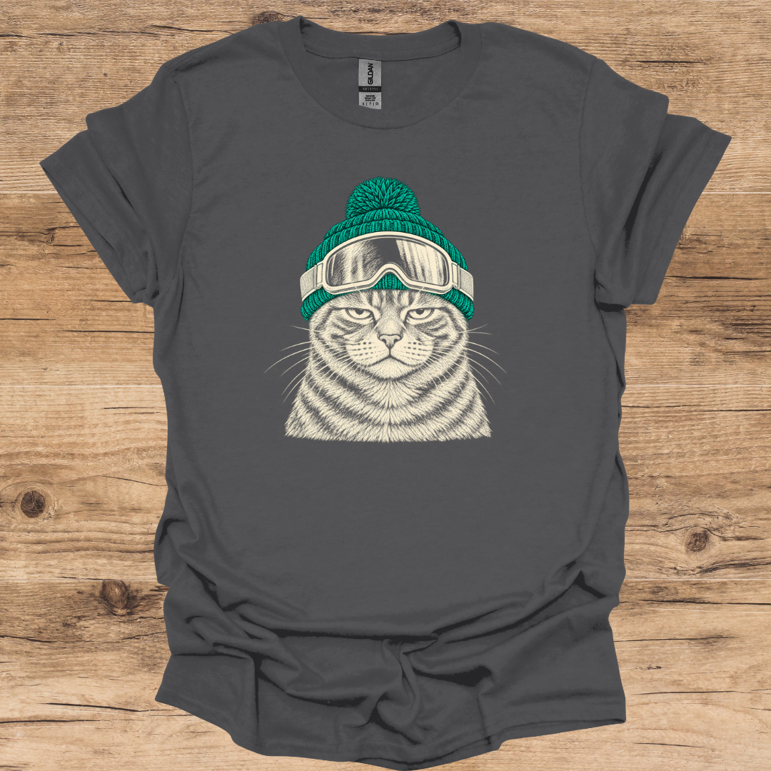 Grumpy Ski Cat T-Shirt