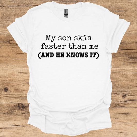 Son Skis Faster T-Shirt