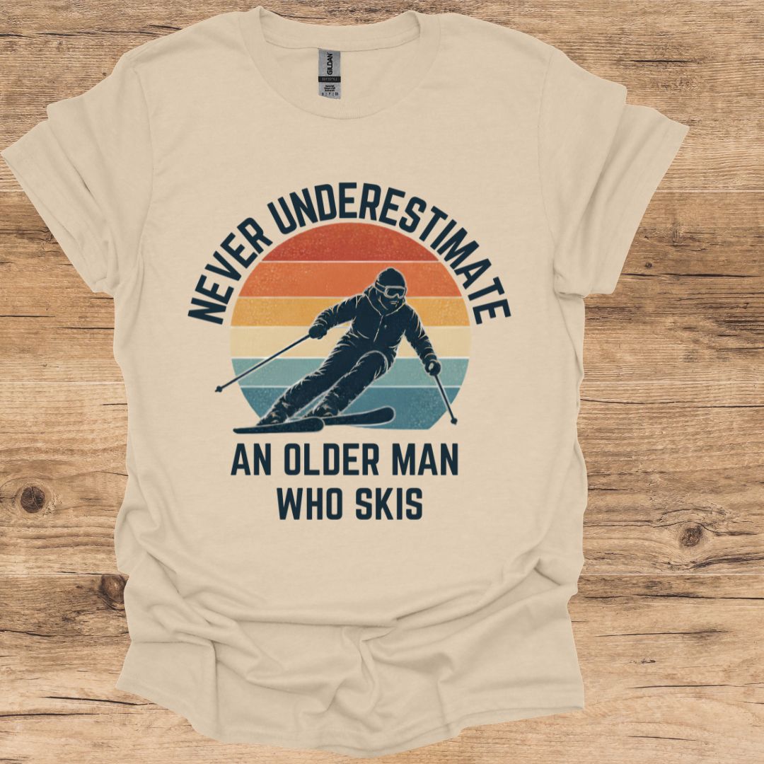 Older Man Skis T-Shirt