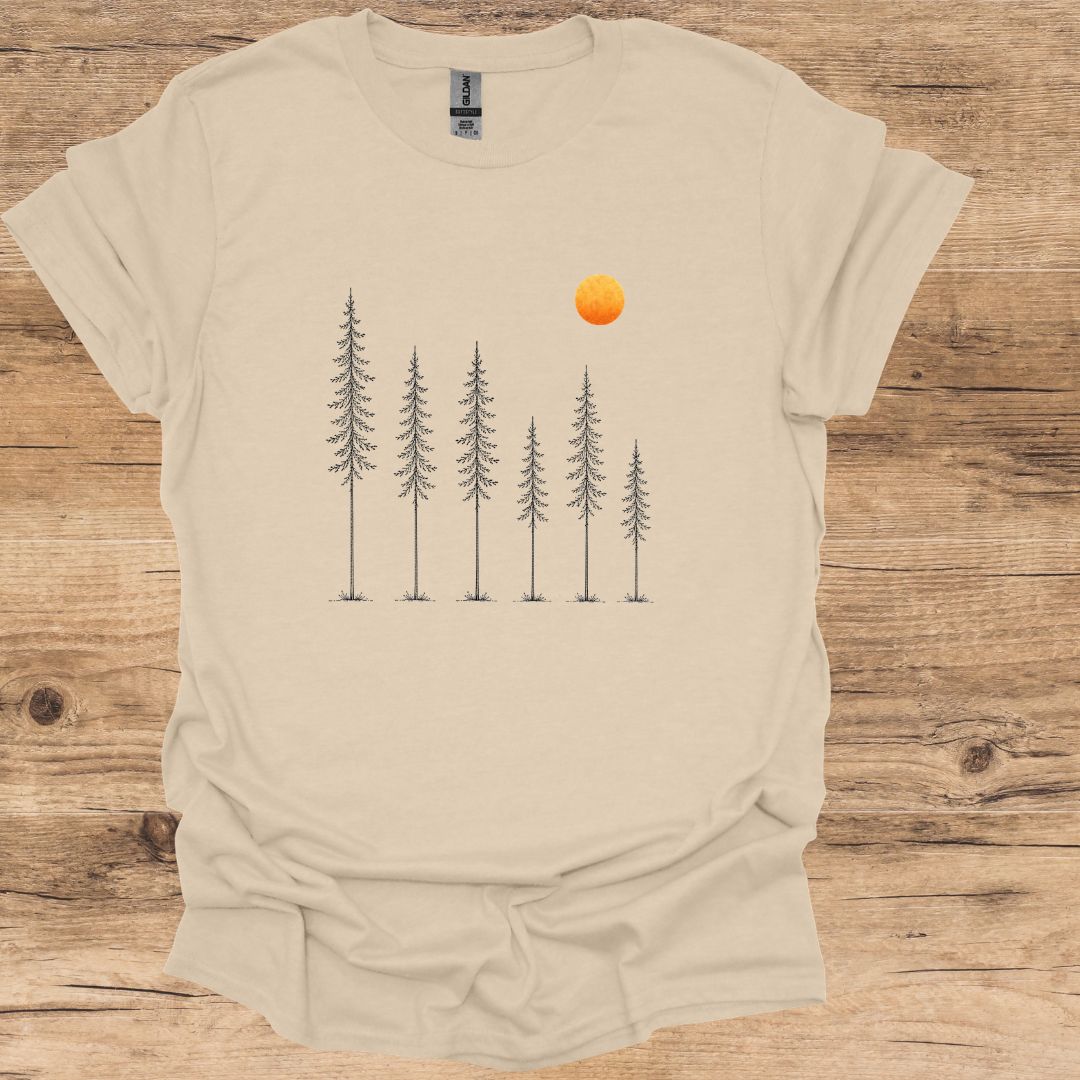 Pine Trees Sunset T-Shirt