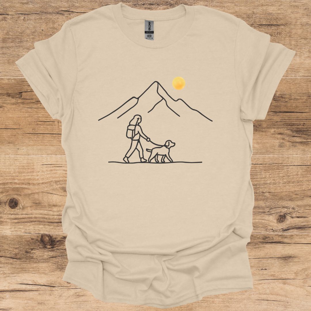 Walking Dog Silhouette T -Shirt