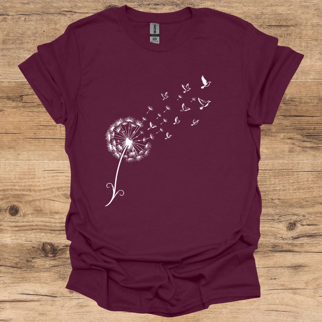 Birds Flight Dandelion T-Shirt