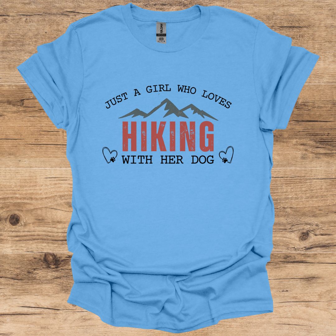 Just a Girl_Loves Hiking Dog T-Shirt