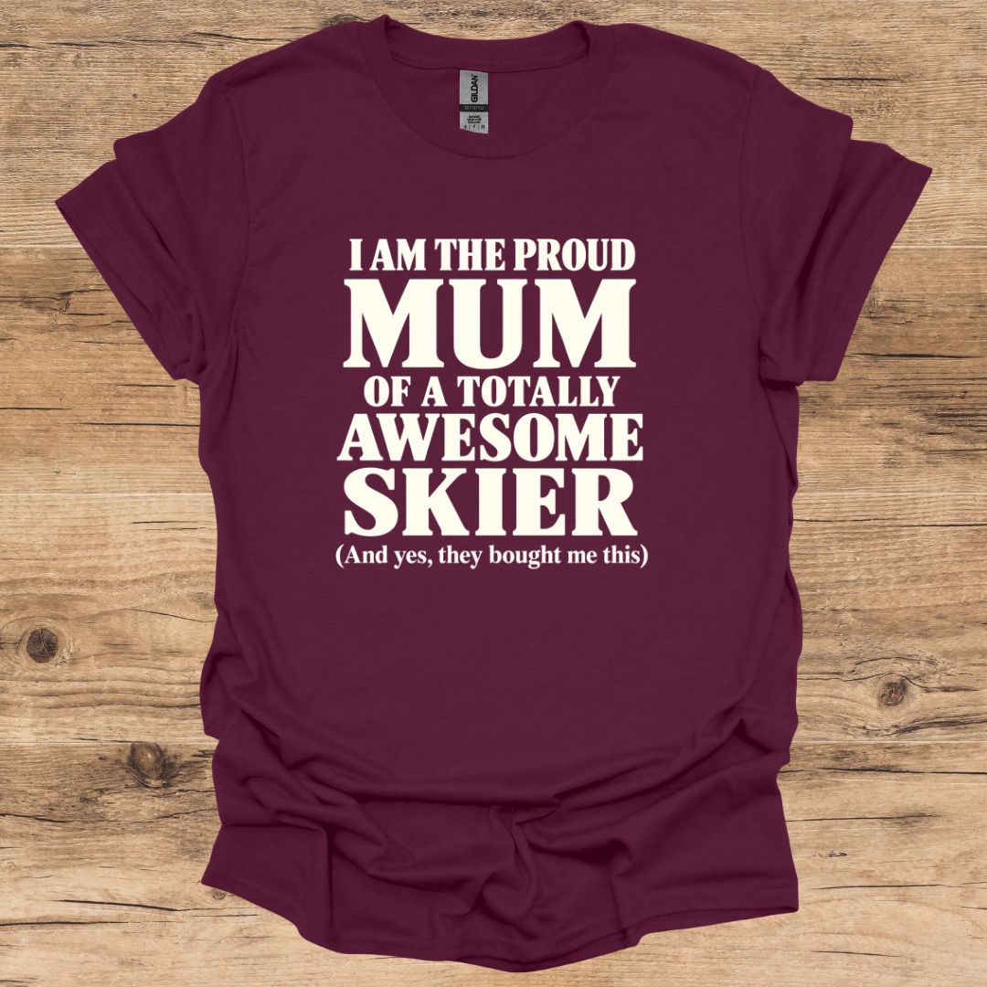 Proud Mum Skier T-Shirt