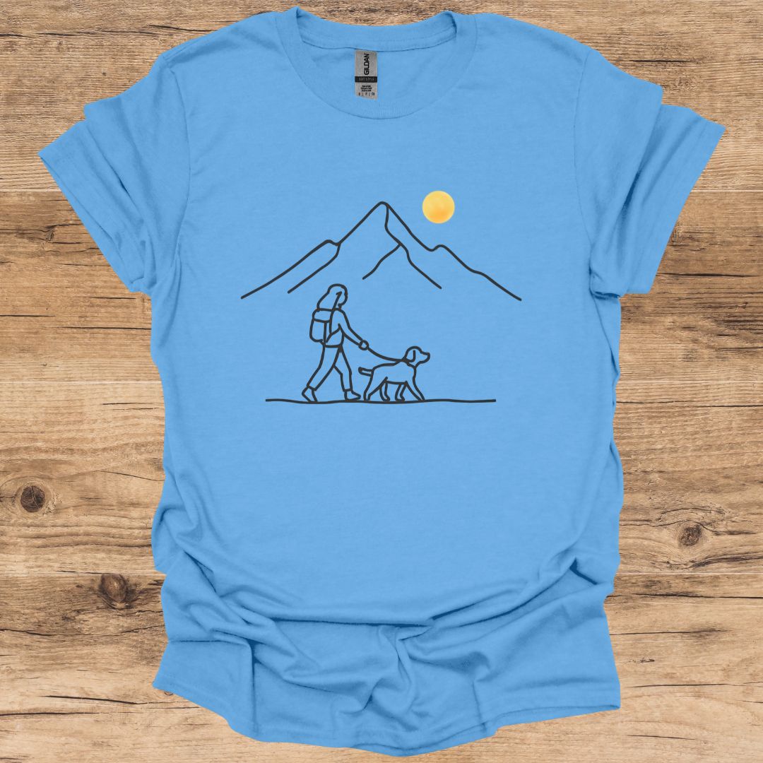Walking Dog Silhouette T -Shirt