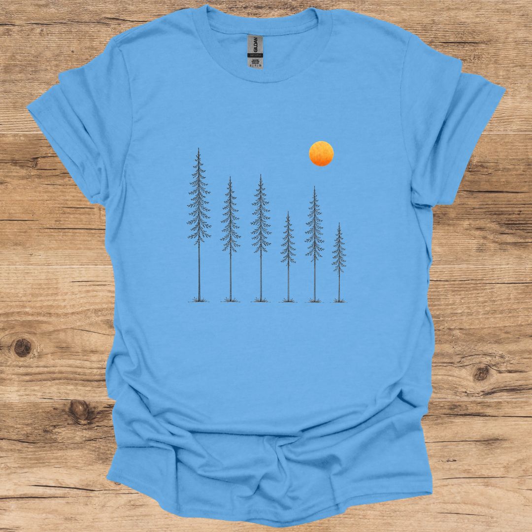 Pine Trees Sunset T-Shirt
