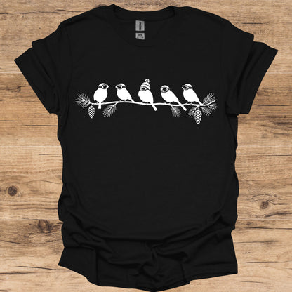 Winter Ski Birds T-Shirt