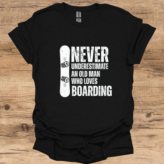 Old Man Loves Boarding T-Shirt
