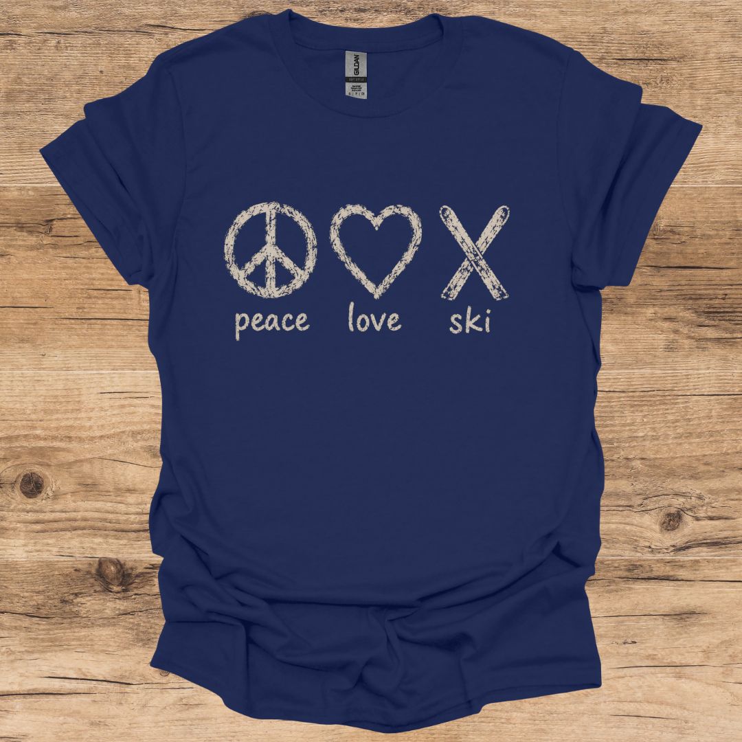 Peace, Love, Ski T-Shirt