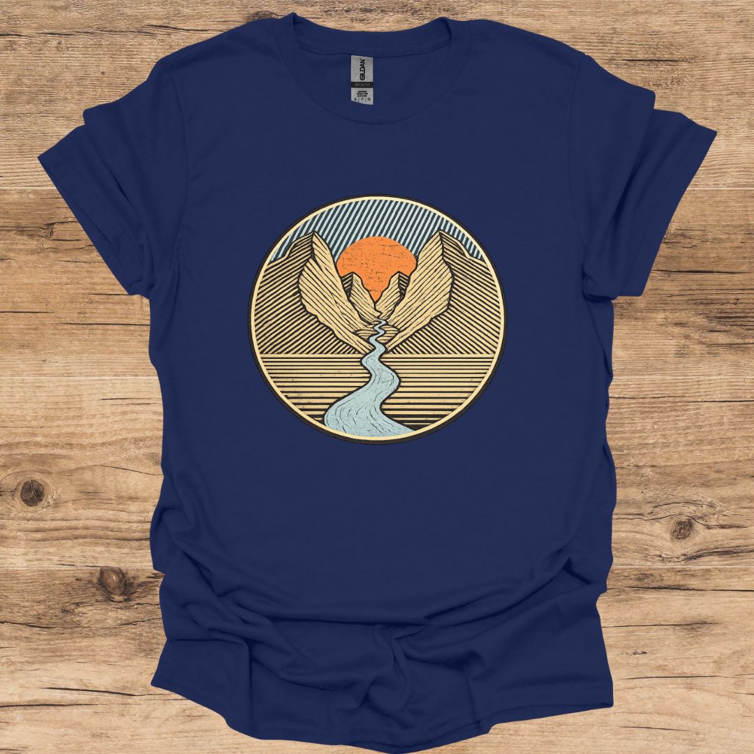 Retro Mountain Landscape T-Shirt