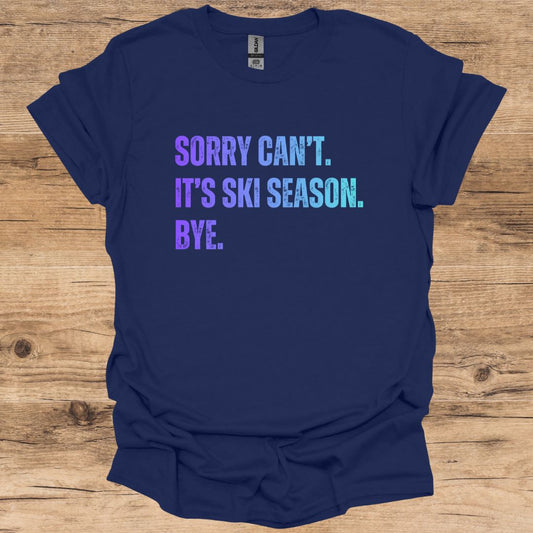 Ski Season Bye_Blue T-Shirt