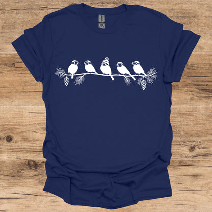 Winter Ski Birds T-Shirt
