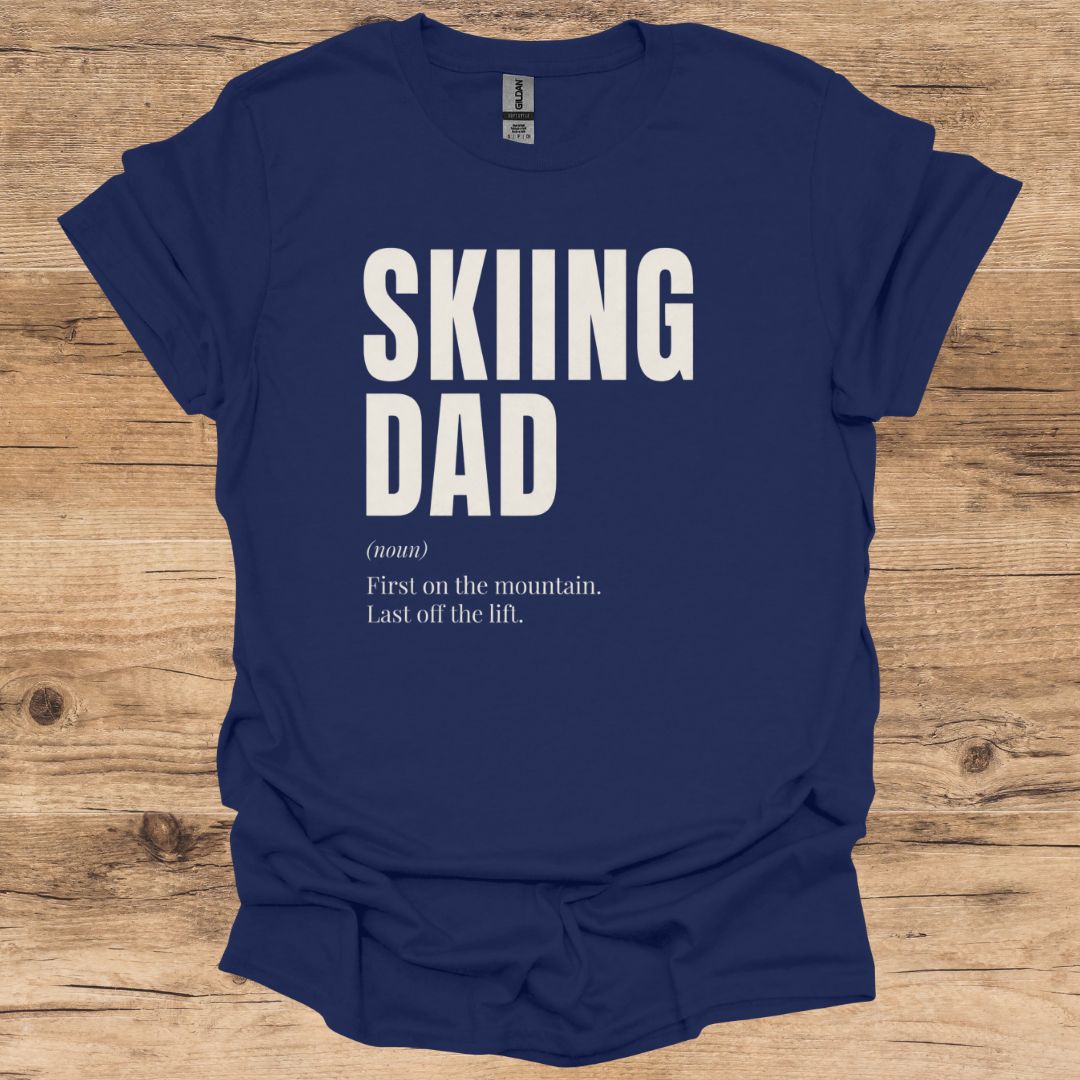 Skiing Dad Mountain T-Shirt