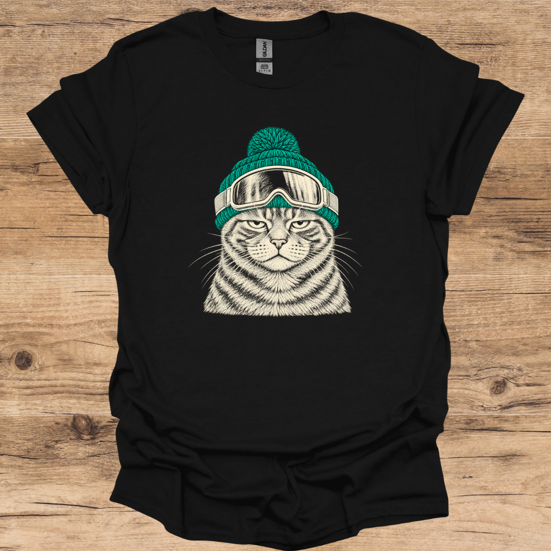 Grumpy Ski Cat T-Shirt