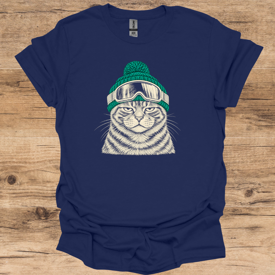 Grumpy Ski Cat T-Shirt