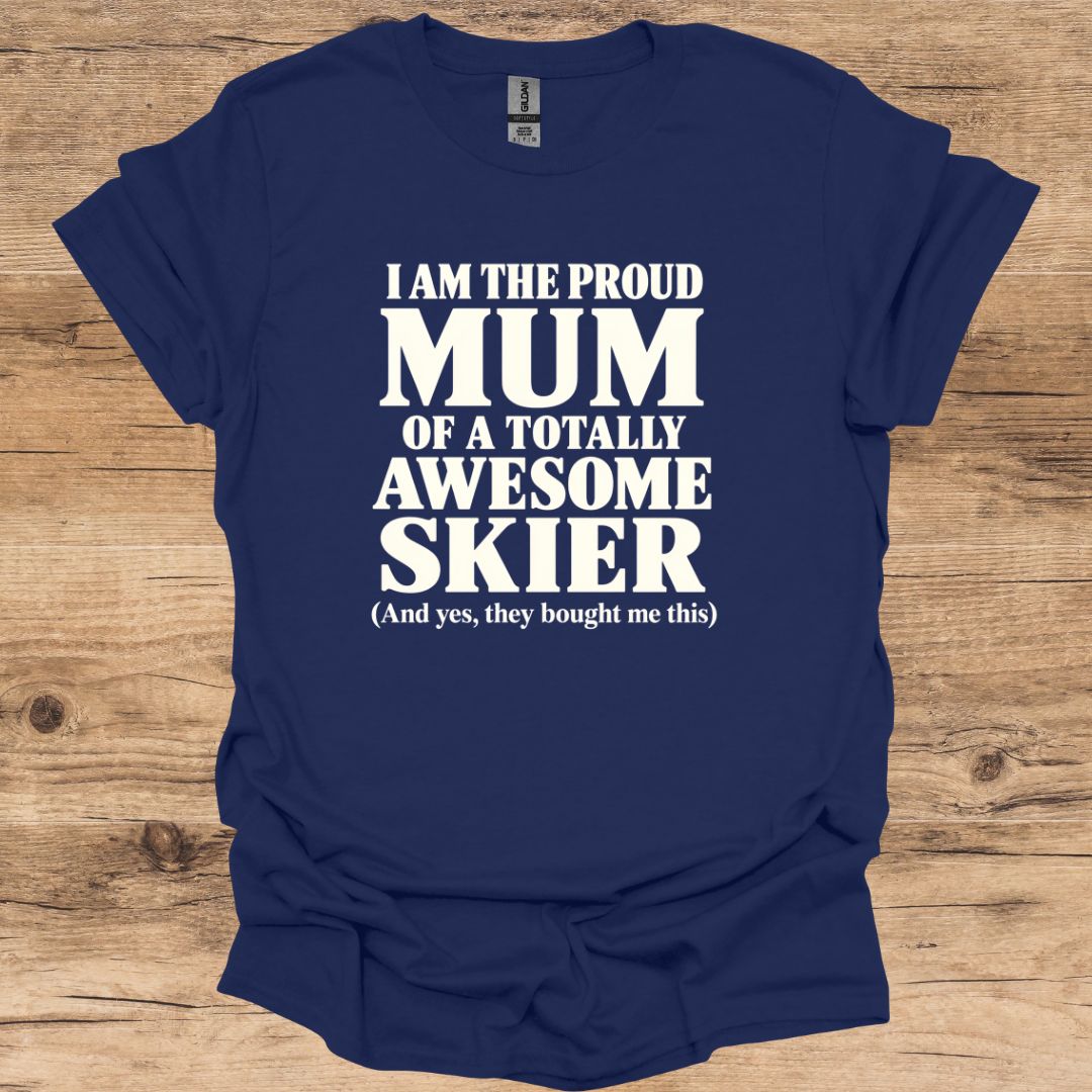 Proud Mum Skier T-Shirt