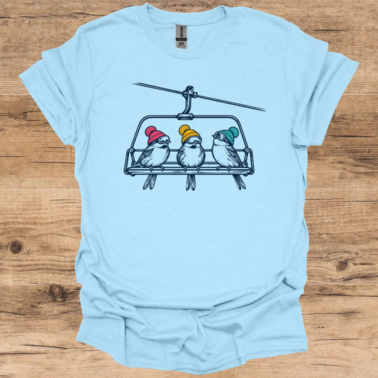 Chairlift Beanie Bird T-Shirt