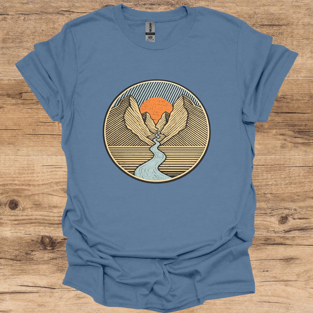 Retro Mountain Landscape T-Shirt
