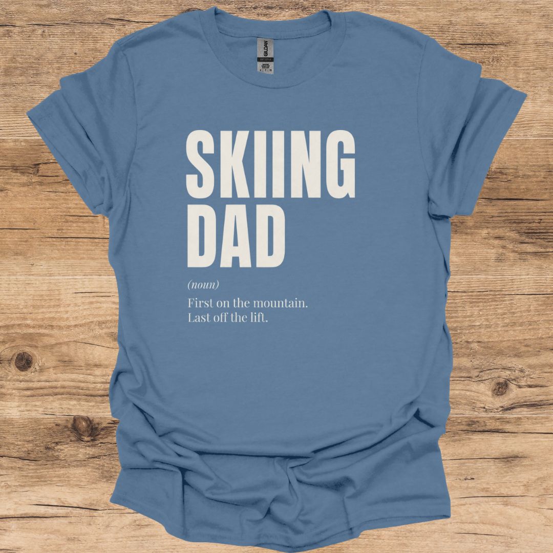 Skiing Dad Mountain T-Shirt