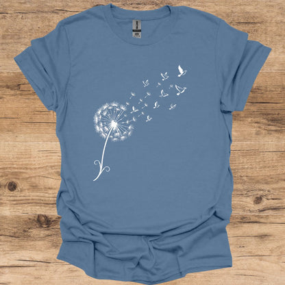 Birds Flight Dandelion T-Shirt