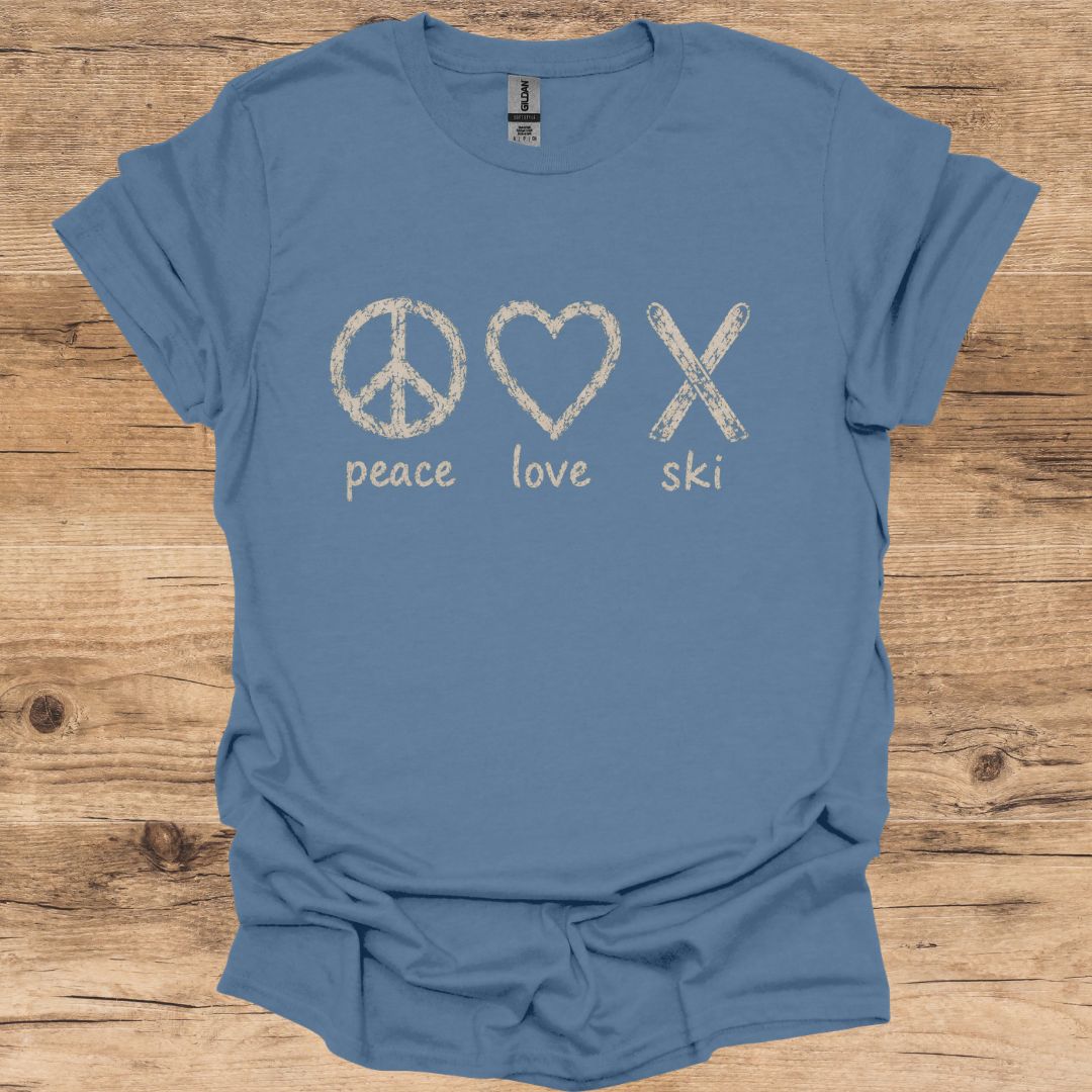 Peace, Love, Ski T-Shirt