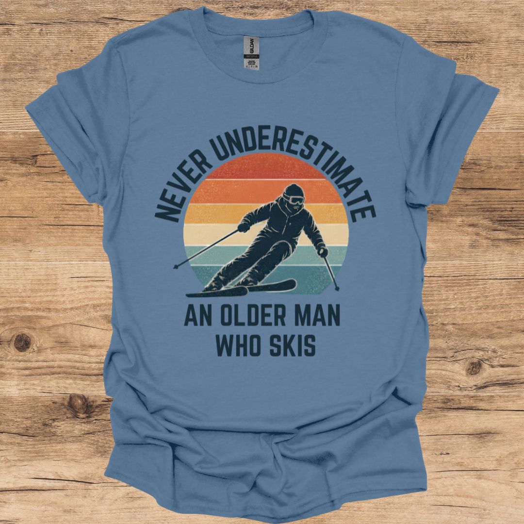 Older Man Skis T-Shirt