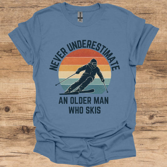 Older Man Skis T-Shirt