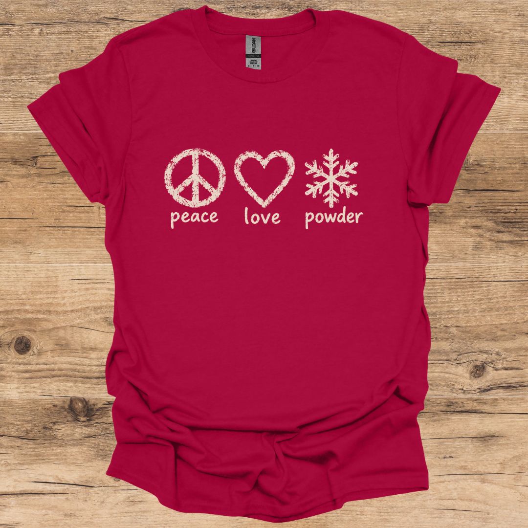 Peace, Love, Powder T-Shirt