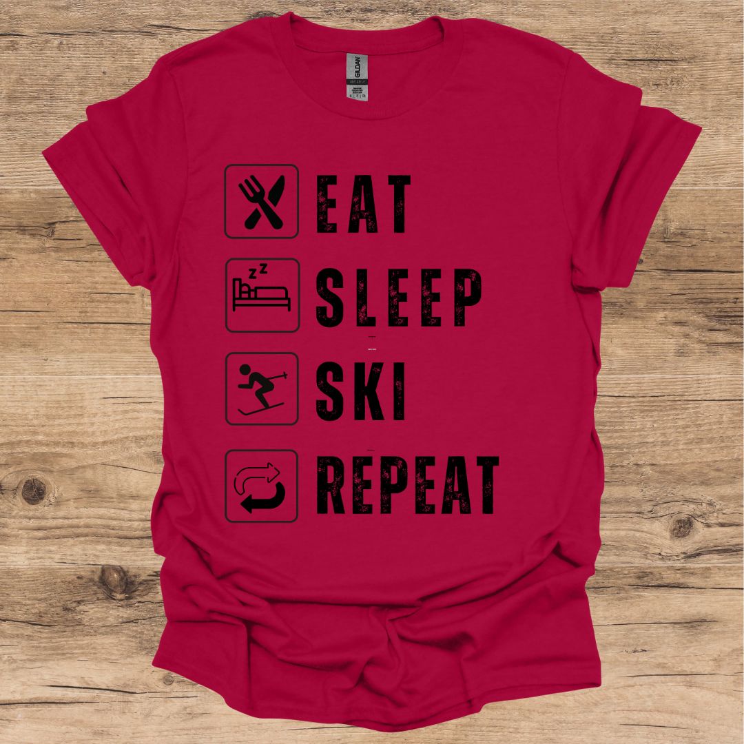 Eat, Sleep, Ski, Repeat T-Shirt