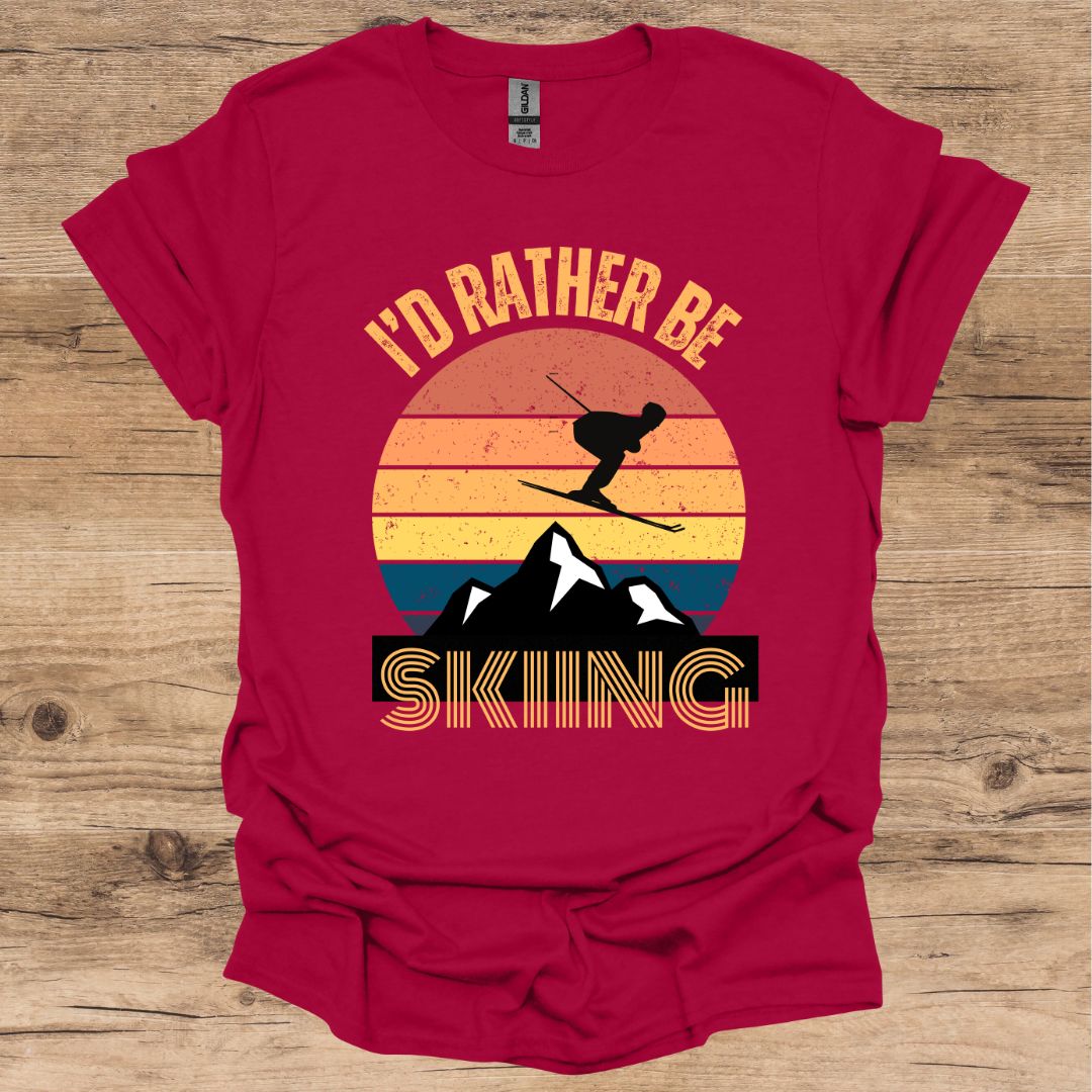 I'd Rather Be Skiing_Vintage T - Shirt