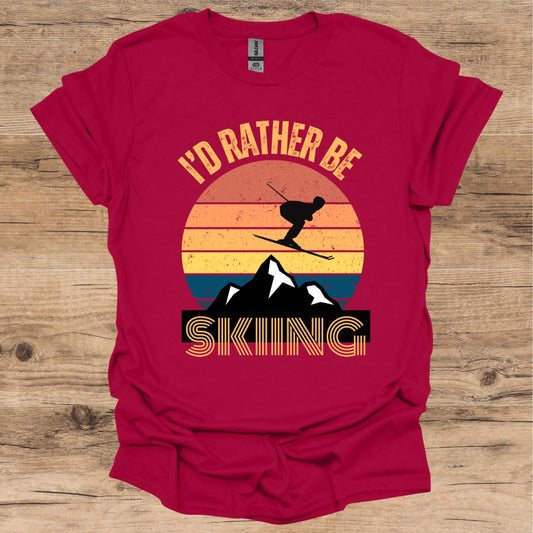 I'd Rather Be Skiing_Vintage T - Shirt