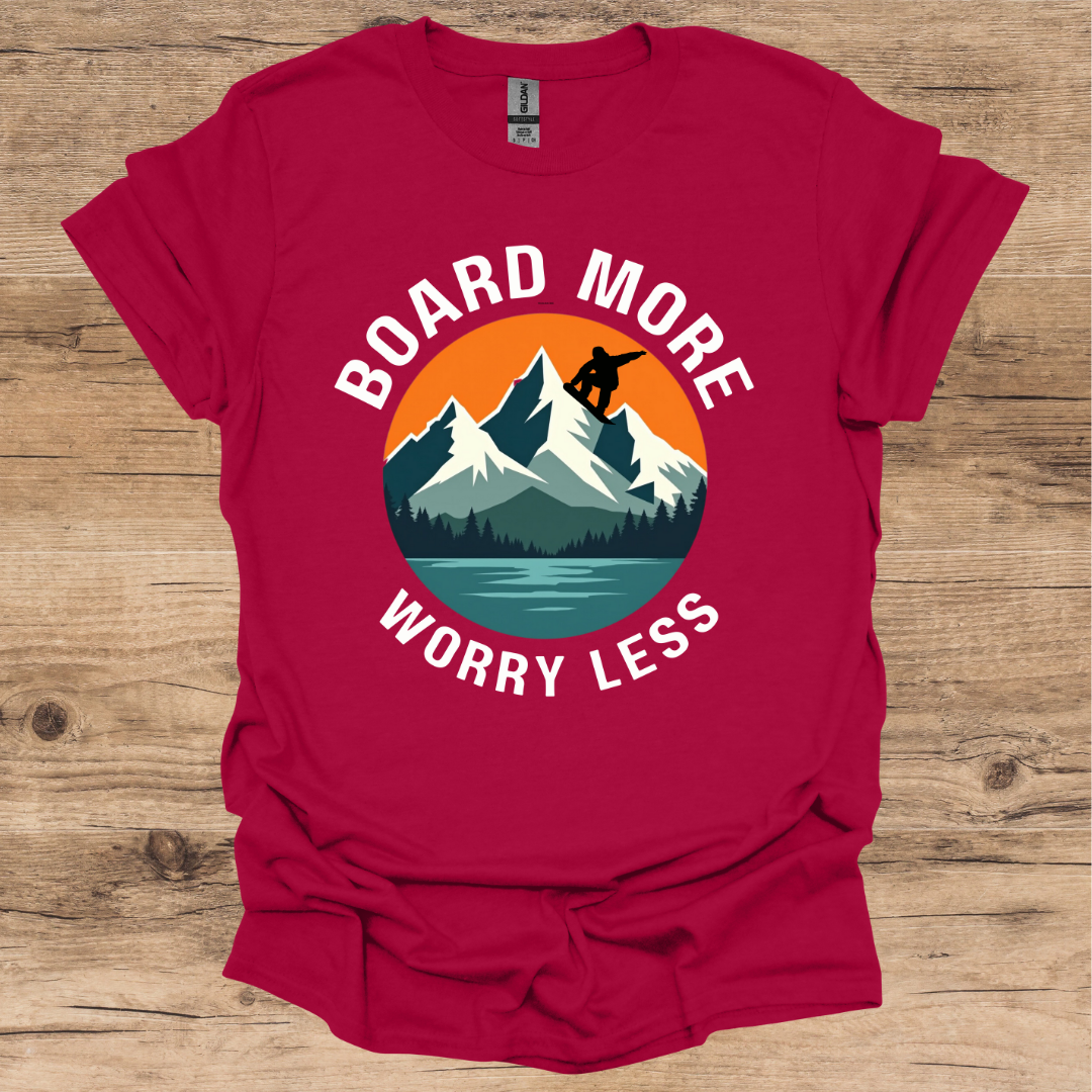 Board More Worry Less T-Shirt