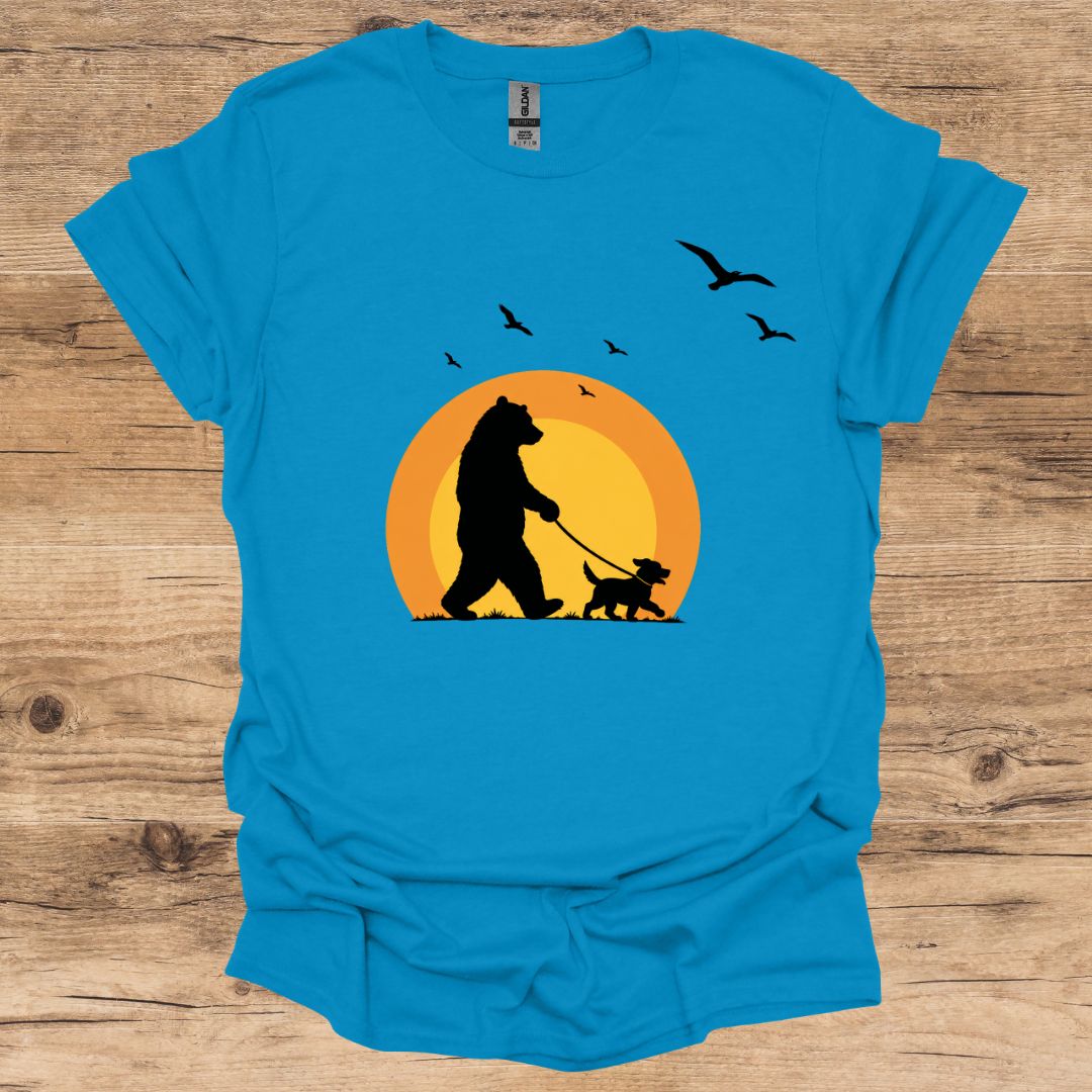 Sunset Bear & Dog T-Shirt