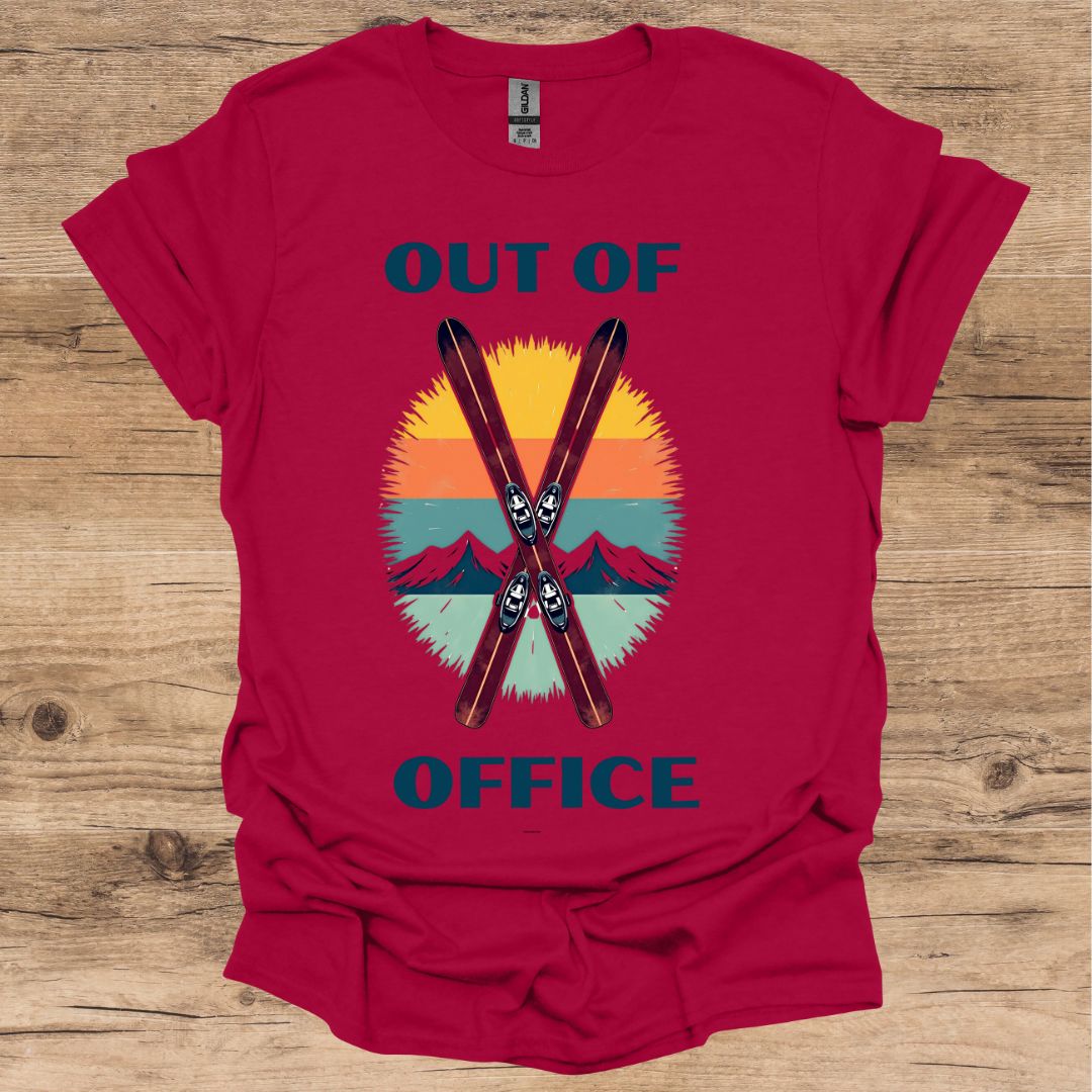 Out Of Office_Skis T-Shirt