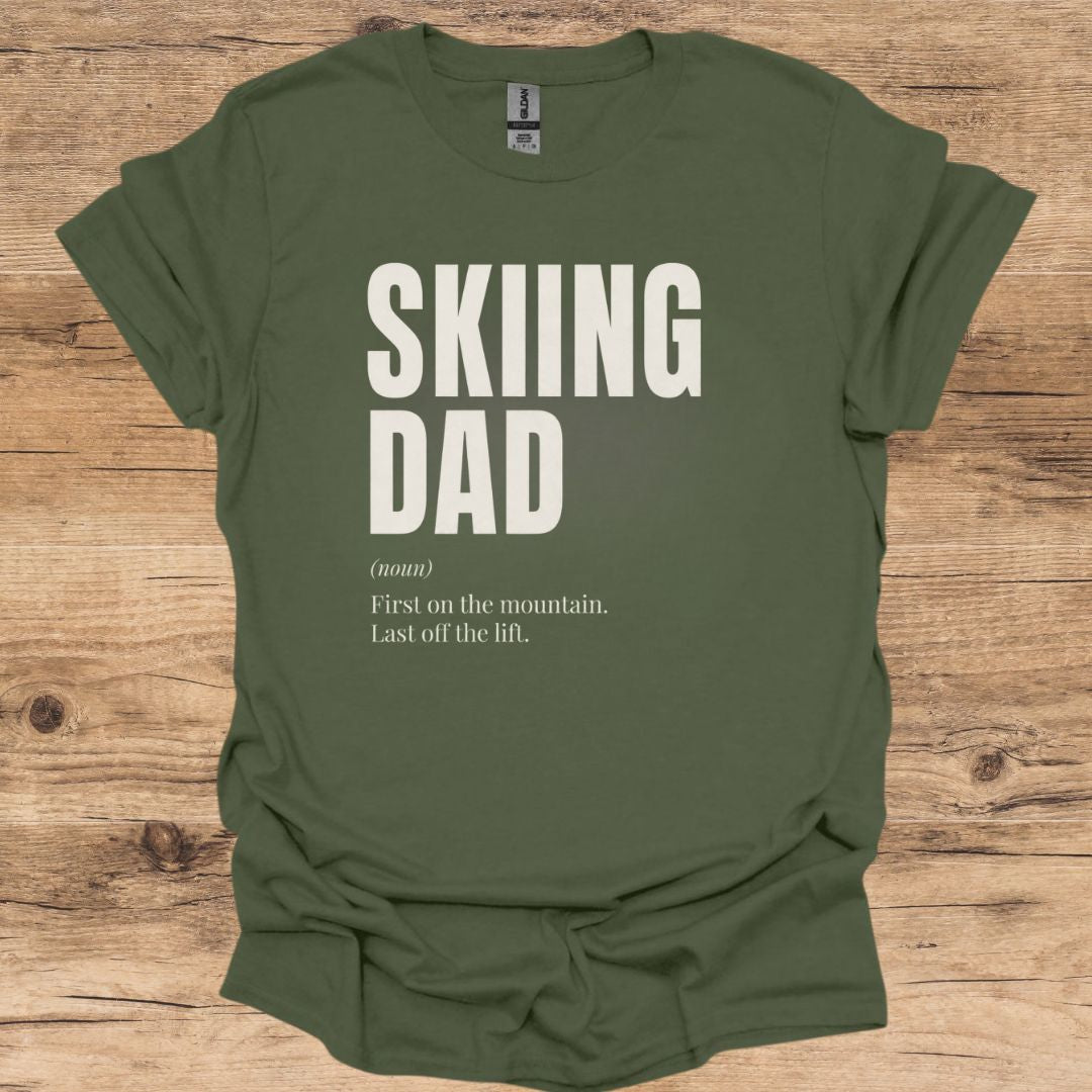 Skiing Dad Mountain T-Shirt