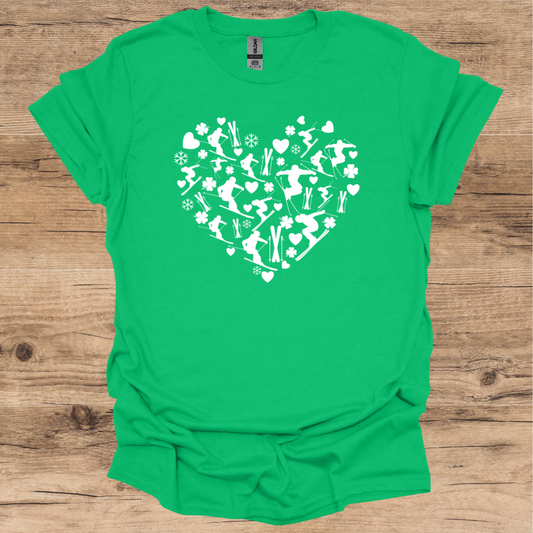 St Patrick's Ski Love T-Shirt