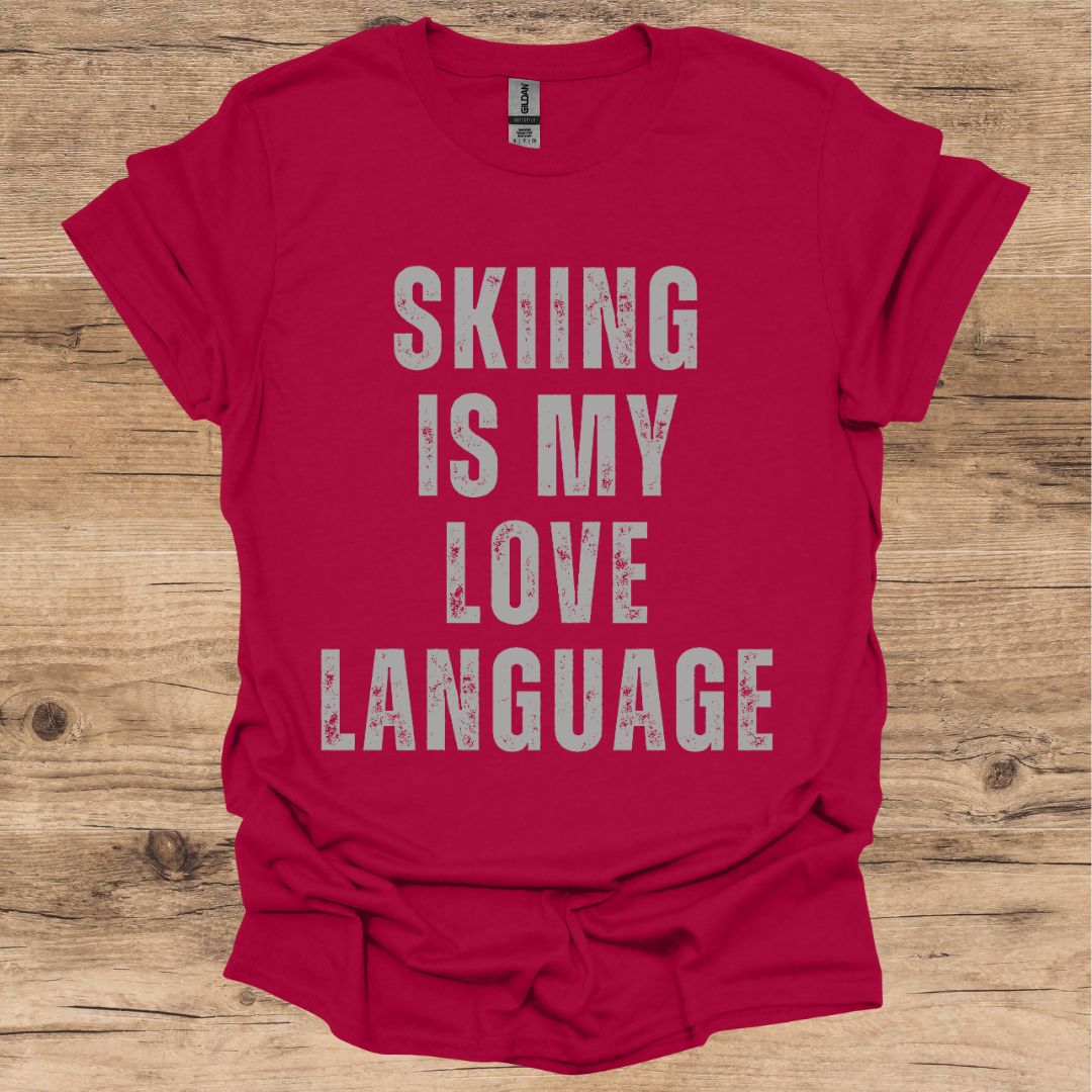 Skiing_Love Language T-Shirt