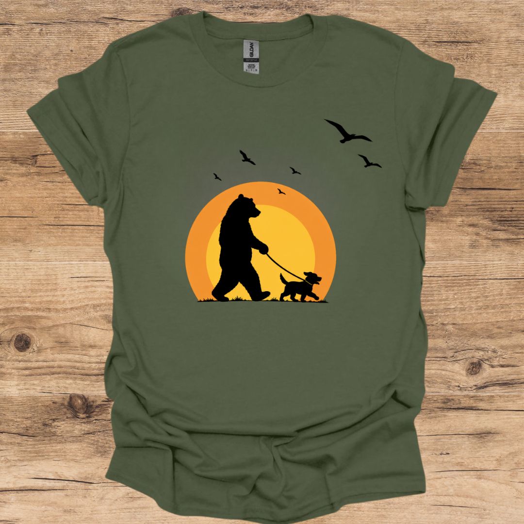 Sunset Bear & Dog T-Shirt