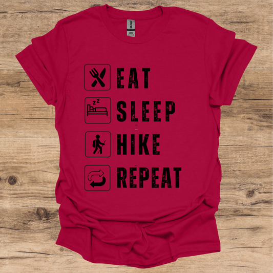 Eat, Sleep, Hike, Repeat T-Shirt