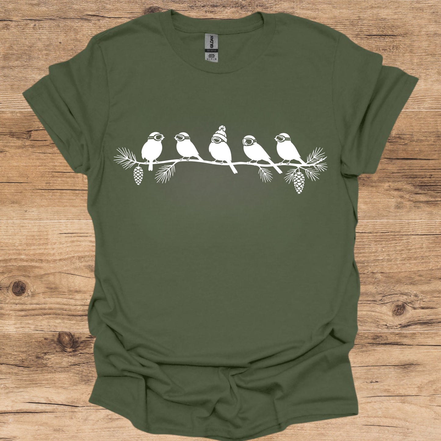 Winter Ski Birds T-Shirt