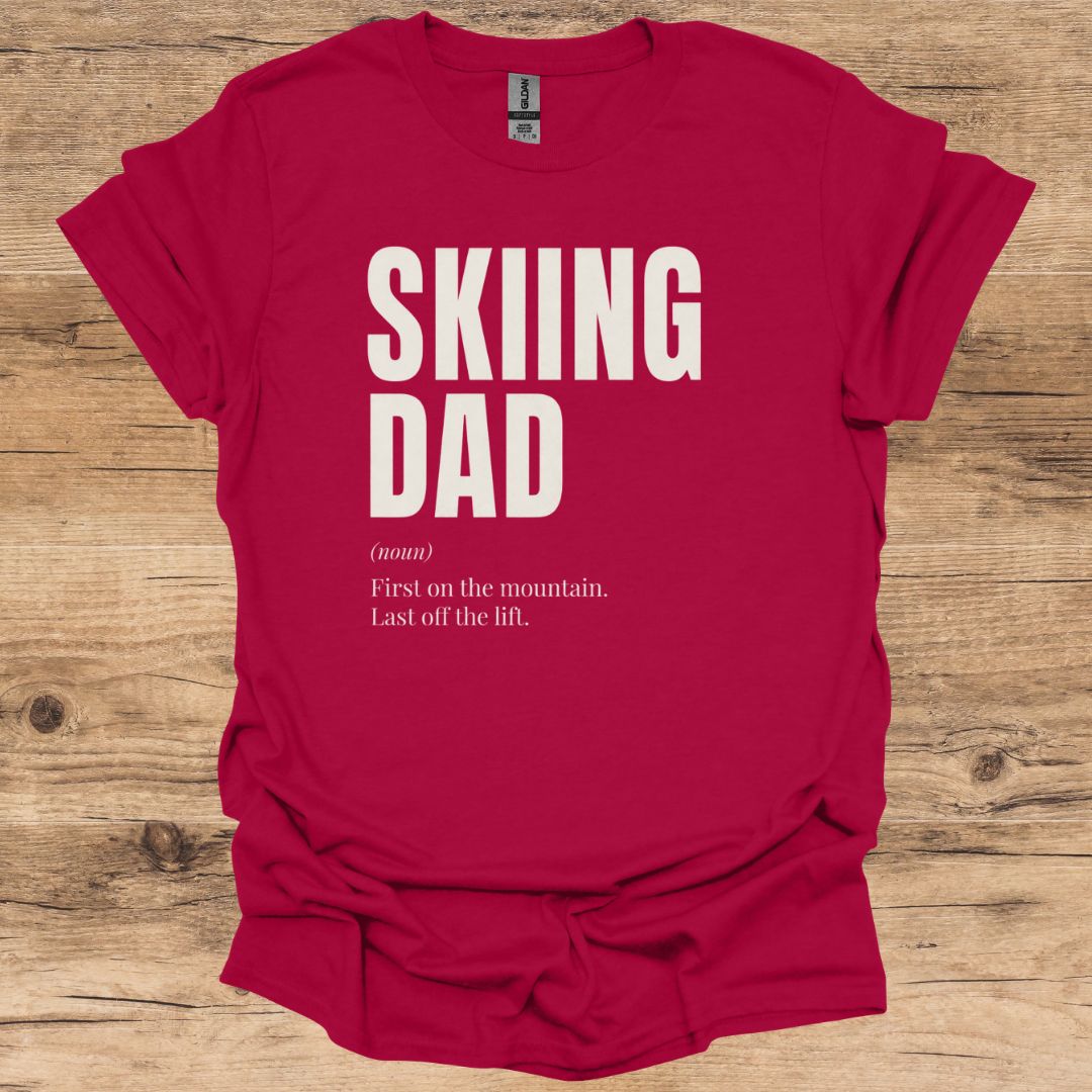 Skiing Dad Mountain T-Shirt