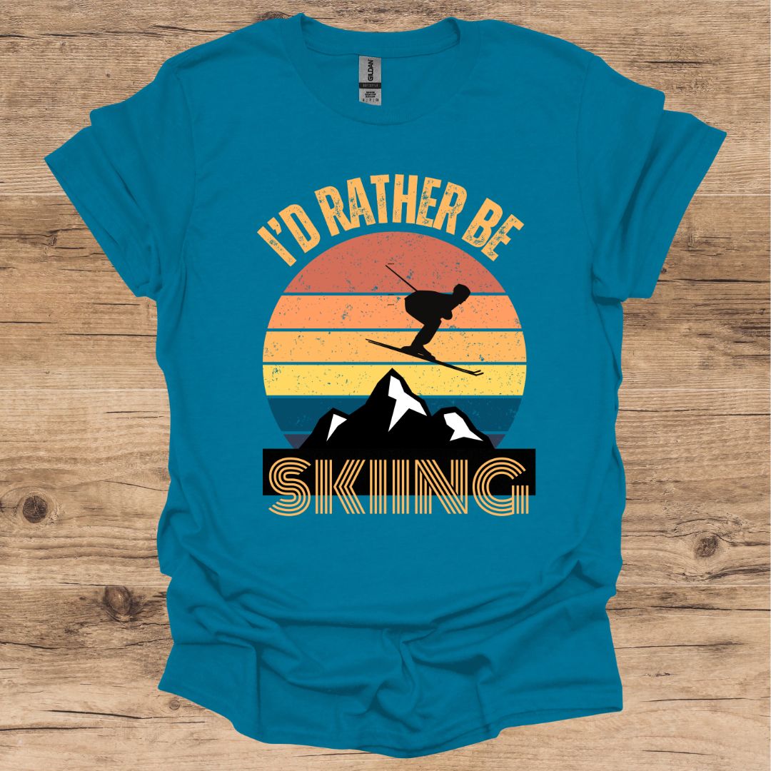 I'd Rather Be Skiing_Vintage T - Shirt