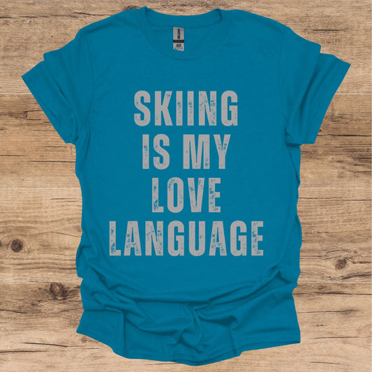 Skiing_Love Language T-Shirt